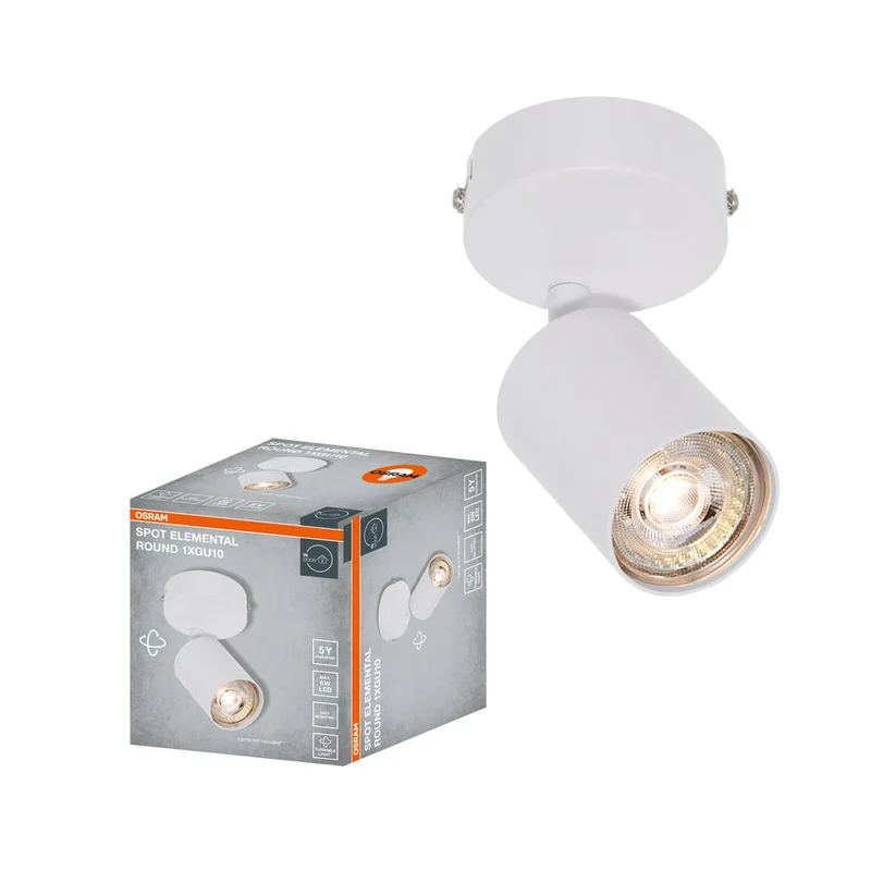 OSRAM LED Spot ELEMENTAL Blanc, rond, 1xGU10, blanc, 14 x 8 cm