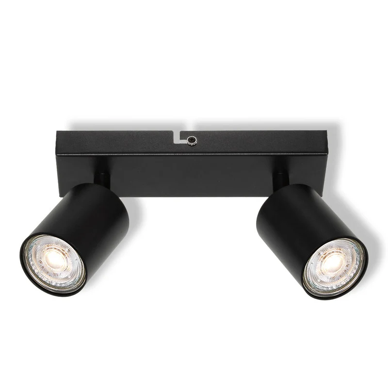 OSRAM Spot LED 2 points ELEMENTAL Noir, lampe, 2xGU10, noir, 21 x 13,8 x 6,5 cm