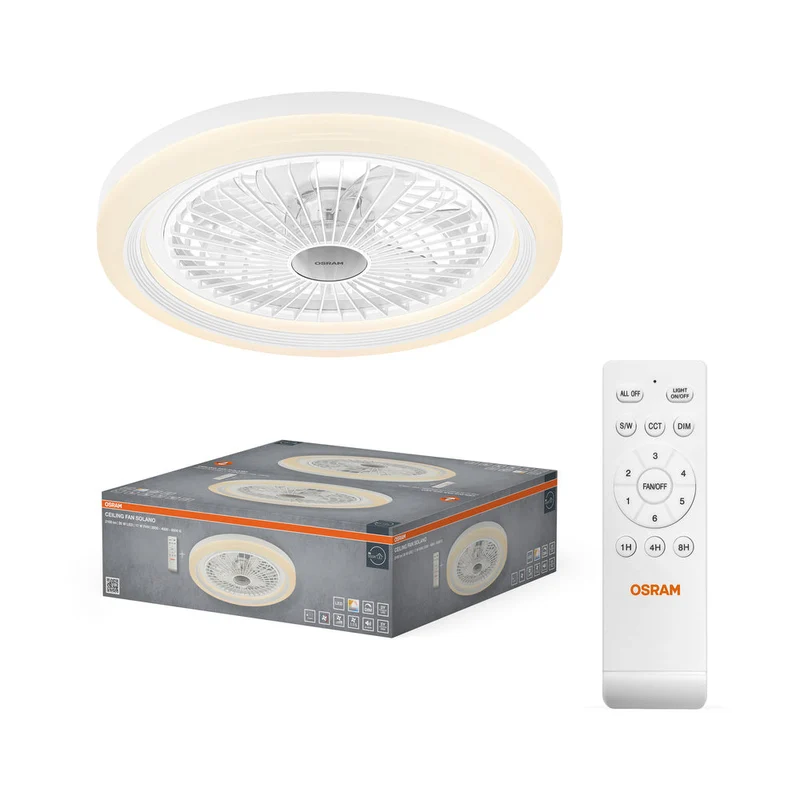 VENTILATEUR DE PLAFOND SOLANO 490 43W CCT OSRAM