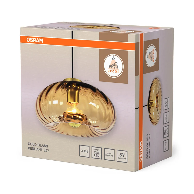 OSRAM DECOR Gold Glass Suspension E27 Or