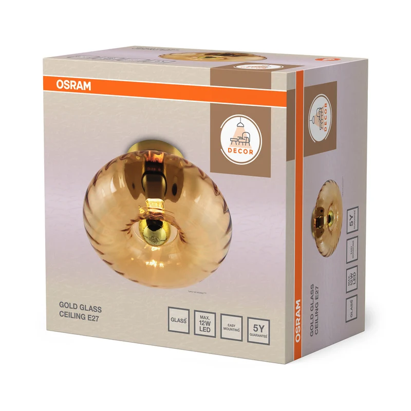OSRAM DECOR Gold Glass Plafonnier E27 Or