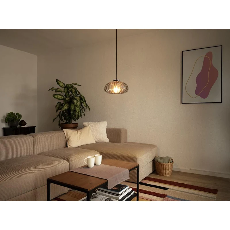 OSRAM DECOR Smoke Glass suspension E27 Noir