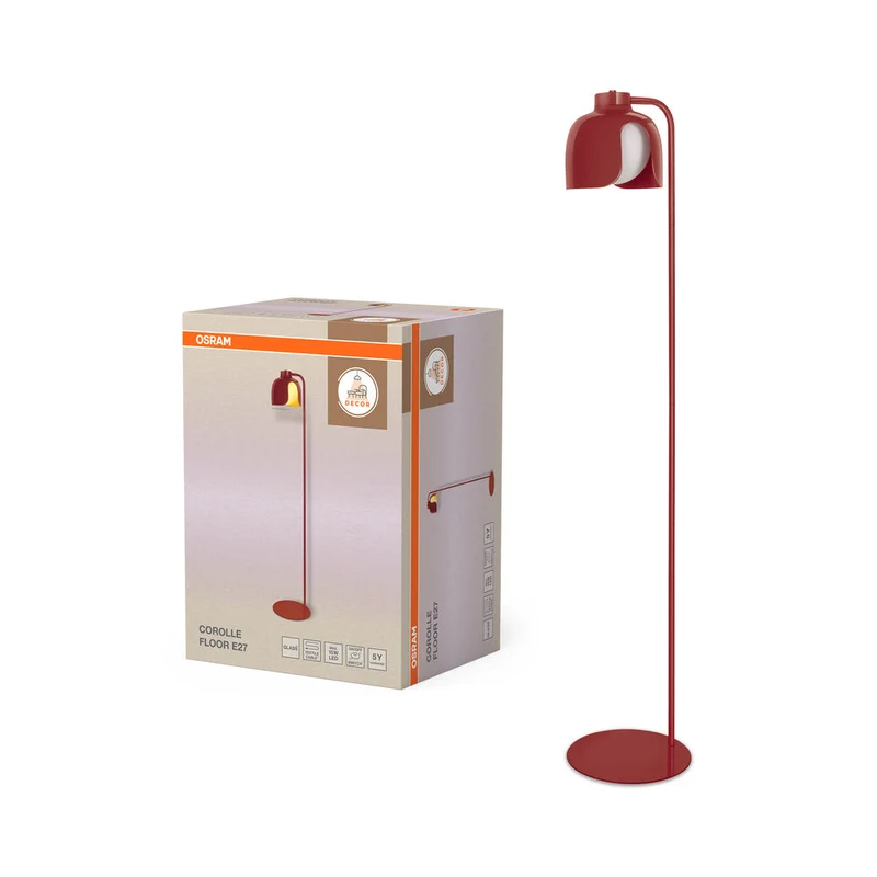 OSRAM DECOR Corolle Lampadaire E27 Rouge