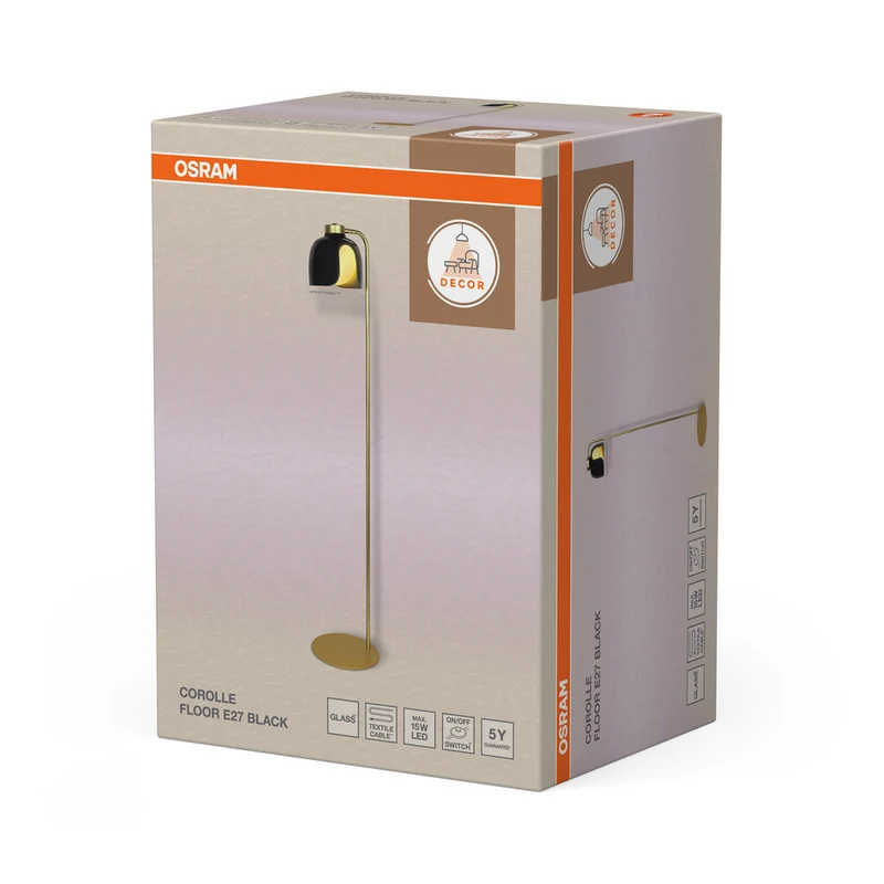 OSRAM DECOR Corolle lampadaire E27 Noir