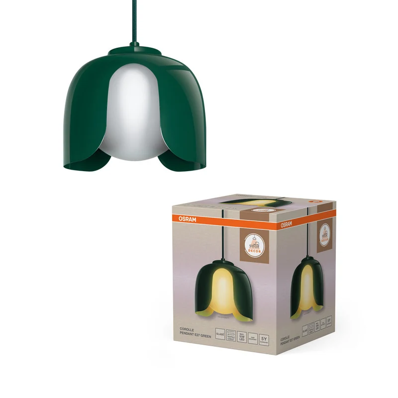 OSRAM DECOR Corolle Suspension E27 Vert