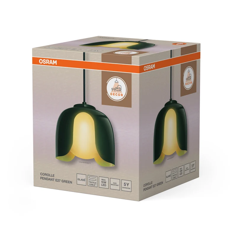 OSRAM DECOR Corolle Suspension E27 Vert