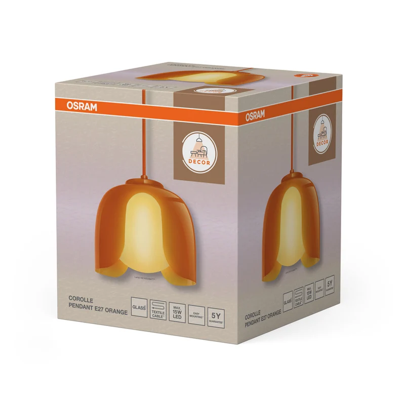 OSRAM DECOR Corolle Suspension E27 Orange