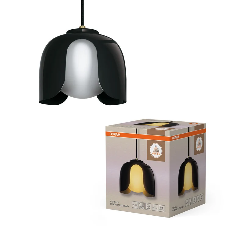 OSRAM DECOR Corolle Suspension E27 Noir