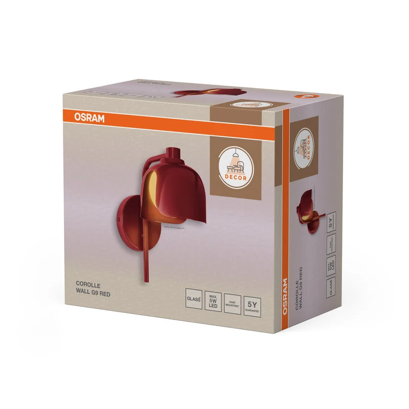 OSRAM DECOR Corolle Applique G9 Rouge