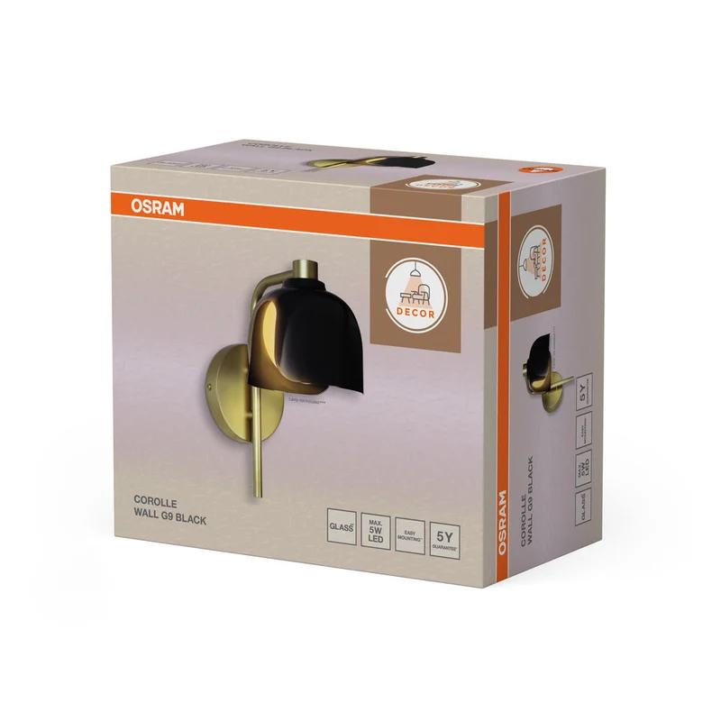 OSRAM DECOR Corolle applique G9 Noir