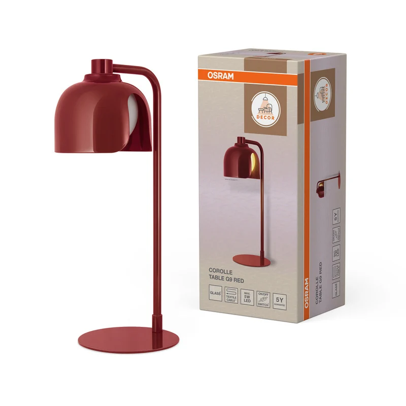 OSRAM DECOR Corolle lampe à poser G9 Rouge