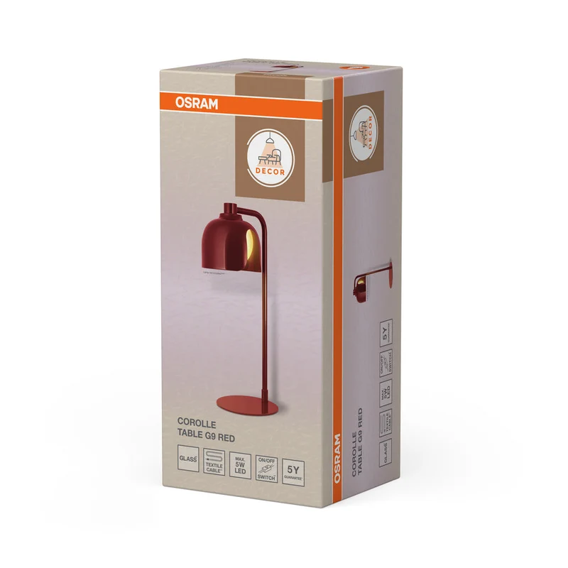 OSRAM DECOR Corolle lampe à poser G9 Rouge