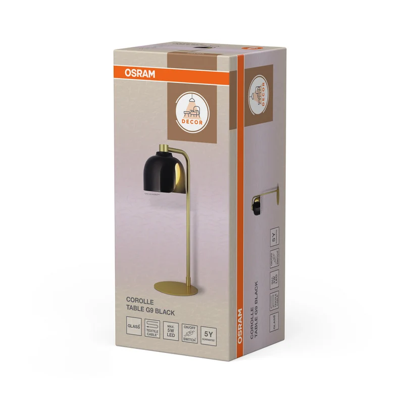 OSRAM DECOR Corolle lampe à poser G9 Noir