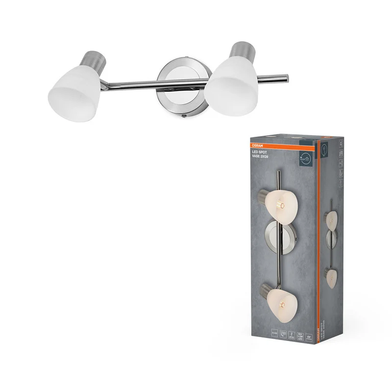 OSRAM LED Spot Vase lampe à poser 2xG9 Nickel brossé