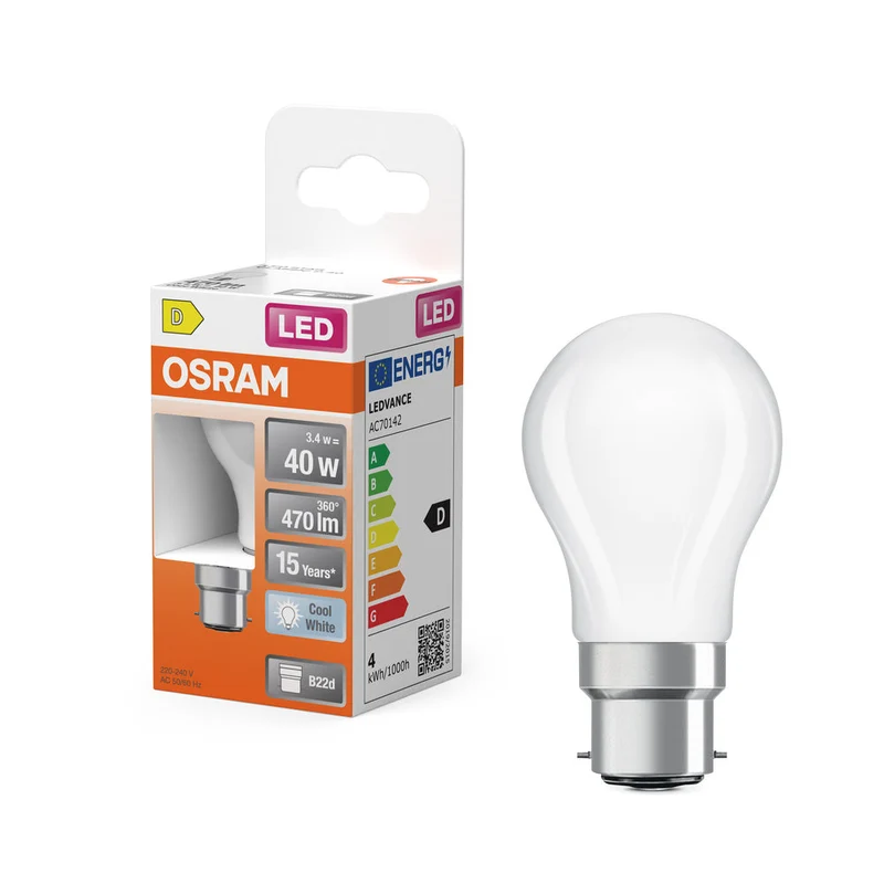 Rétrofit LED CLASSIC P 3.4W 840 Givré B22d