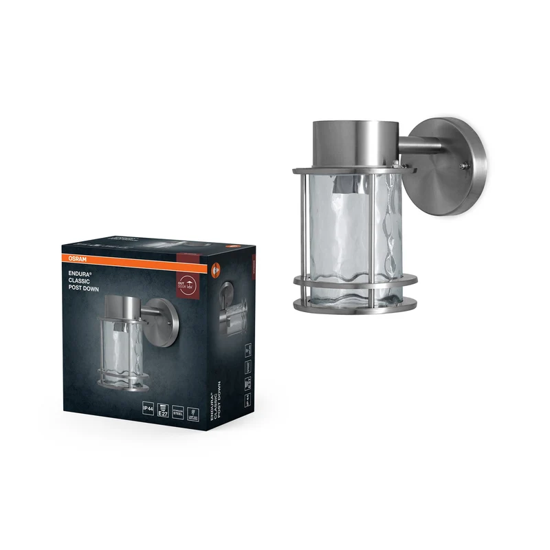 OSRAM ENDURA Classic Luminaire extérieur gris acier, E27, IP44