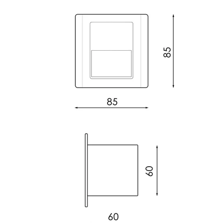 Balise Led Encastrable Nomis Square 1.2 W