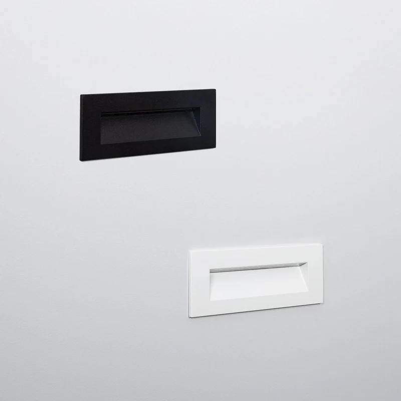 Balise LED Extérieure 6W Encastrable au Mur Rectangulaire Groult Blanche