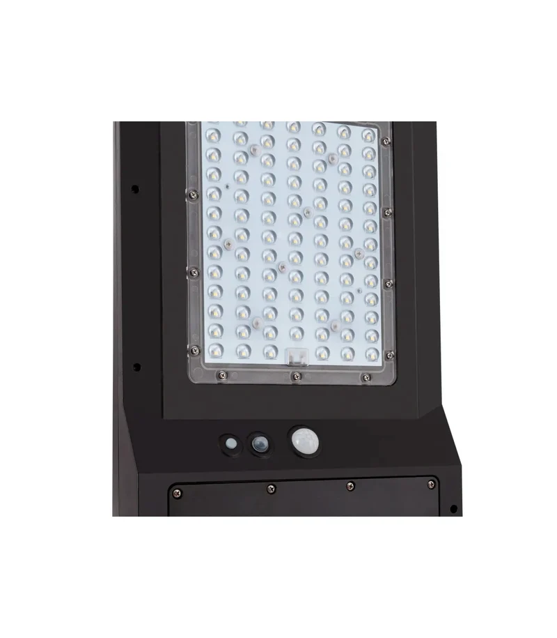 Luminaire solaire LED 15W 1600Lm avec capteur de mouvement et crépusculaire
