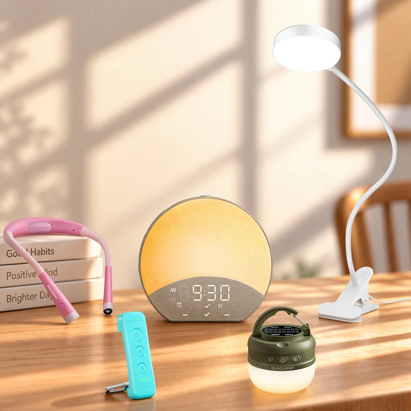 Glocusent Complete Lighting Bundle – 5-Piece Home, Outdoor & Sleep Collection