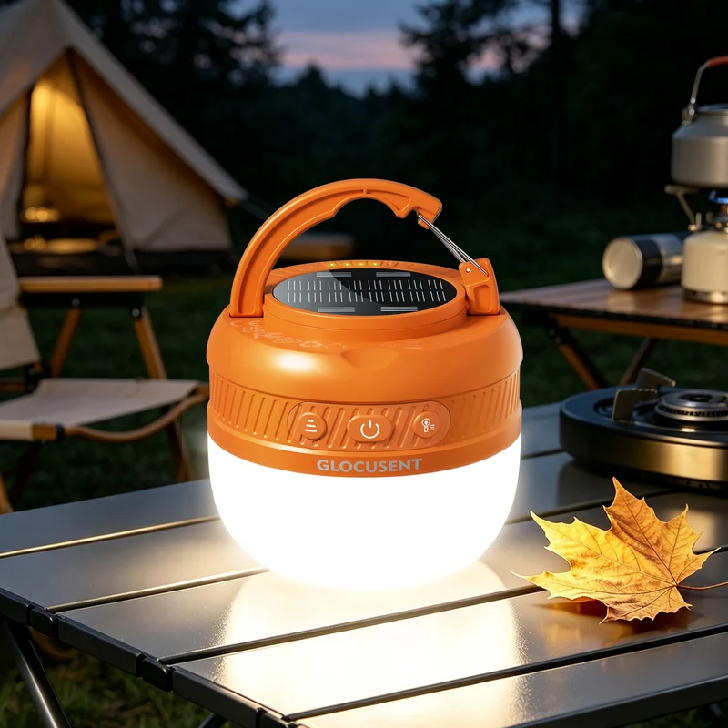 Glocusent Solar Rechargeable Pocket Camping Lantern