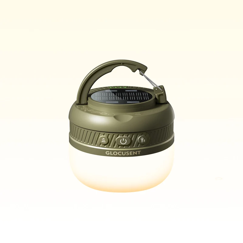 Glocusent Solar Rechargeable Pocket Camping Lantern