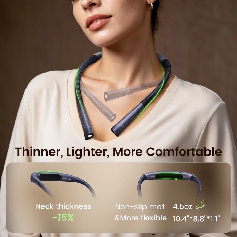 Glocusent Newly Upgraded Slimmer LED Neck Reading Light