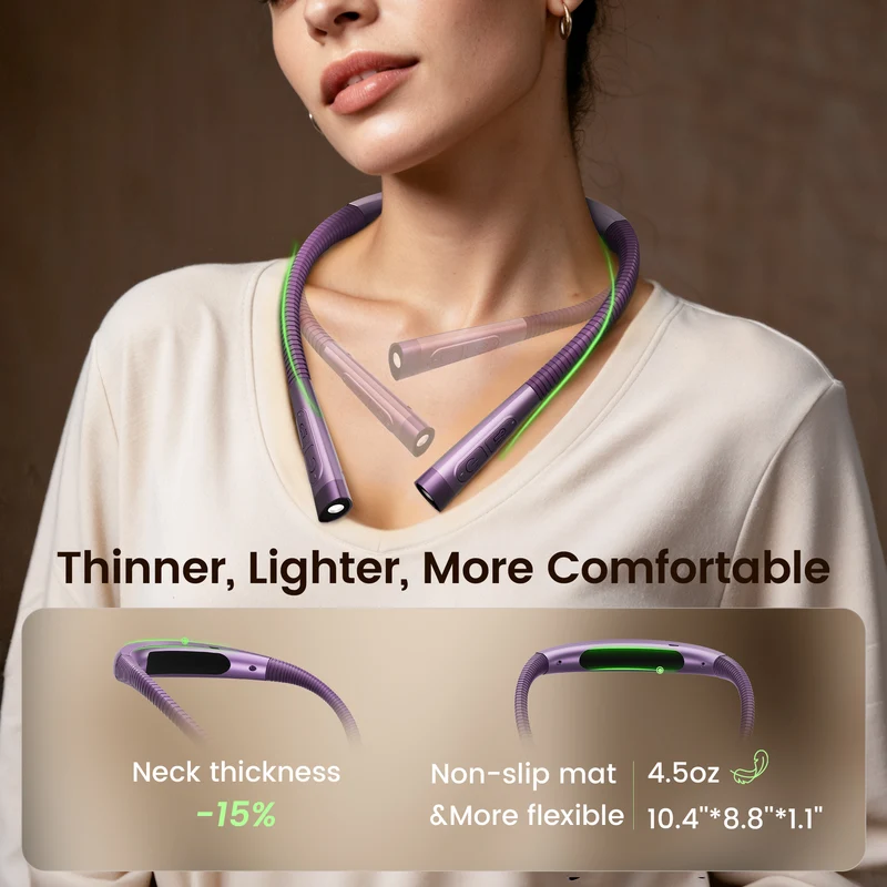 Glocusent Newly Upgraded Slimmer LED Neck Reading Light