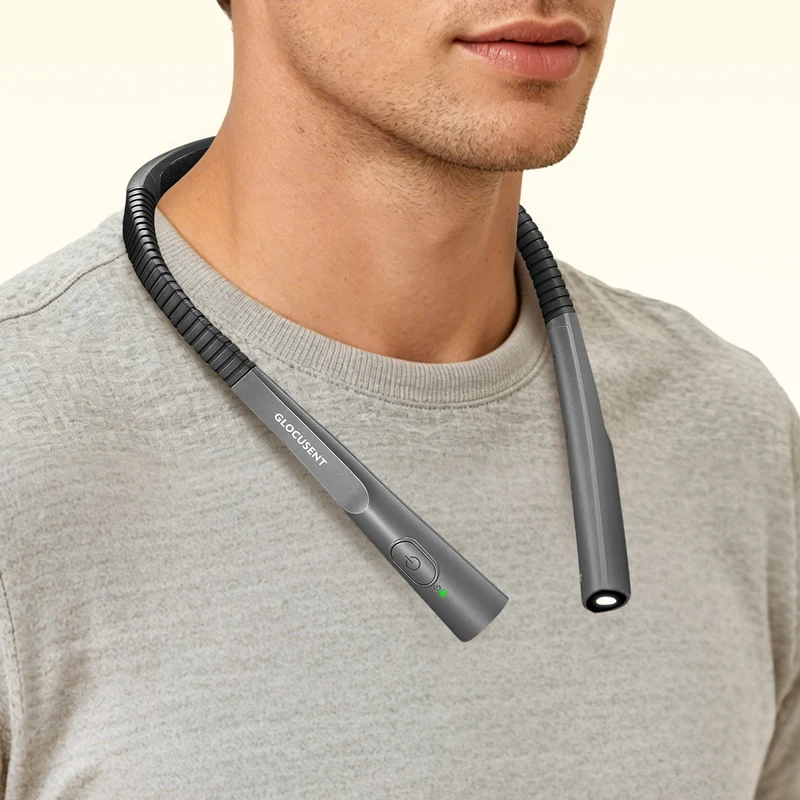 Glocusent Upgraded Rechargeable LED Neck Reading Light