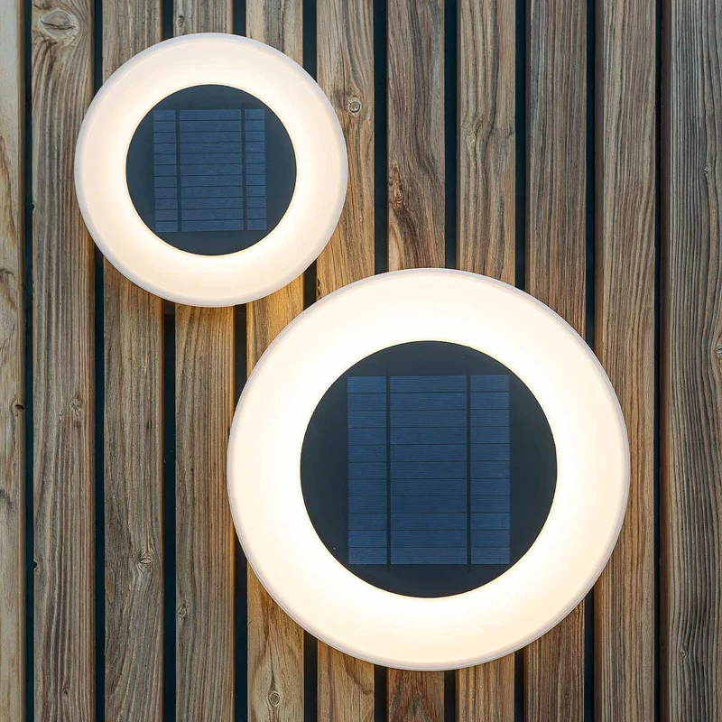 Applique ronde avec charge solaire WALLY DISK