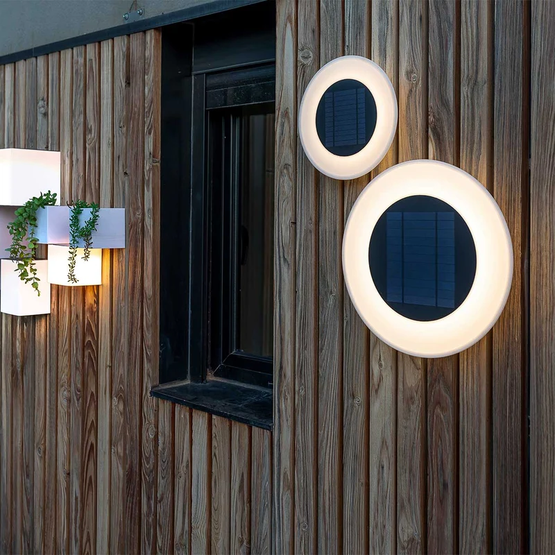 Applique ronde avec charge solaire WALLY DISK