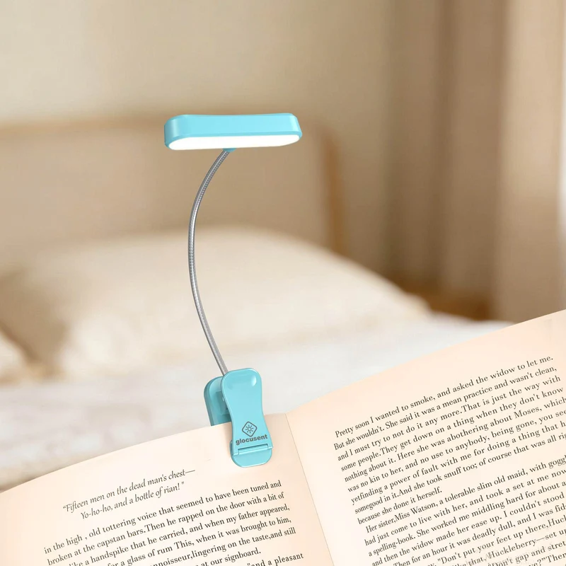 Glocusent Horizontal ET-head Amber Book Light with CRI 95 for Book Lovers
