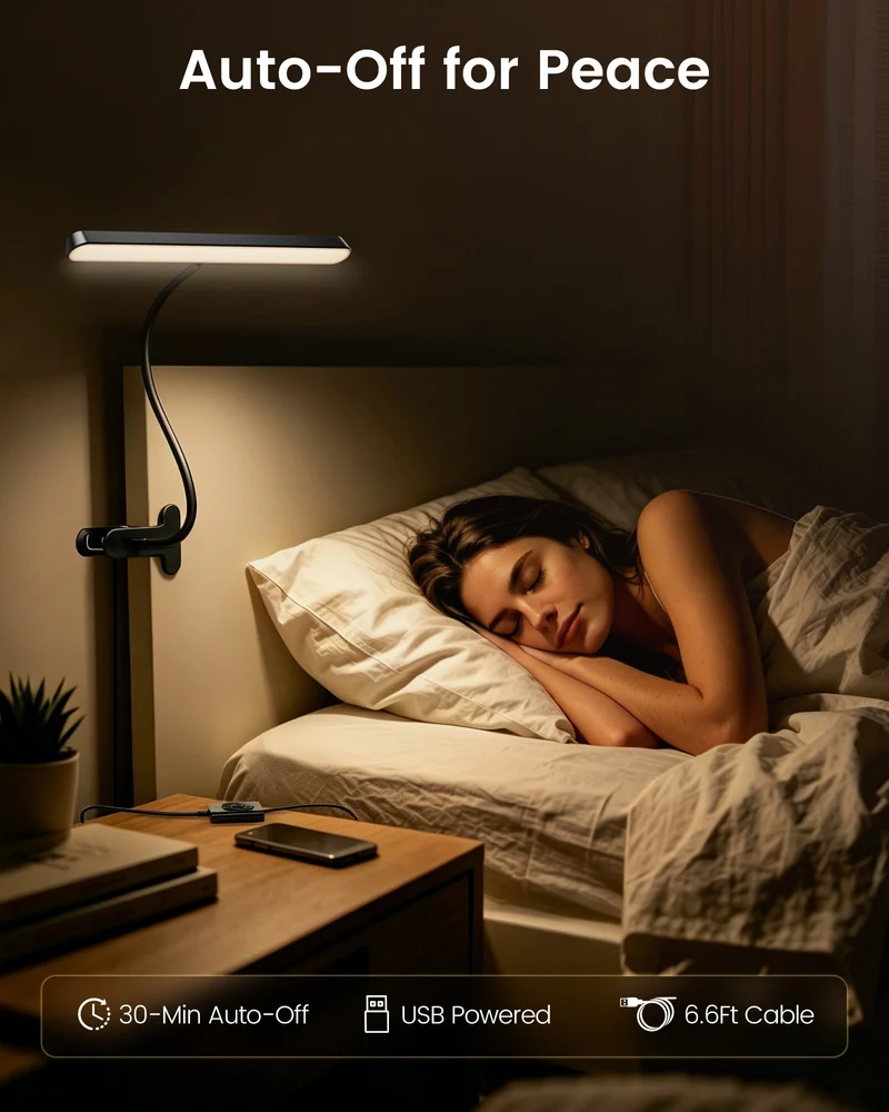 Glocusent 7W 57 LED Horizontal Clip-on Reading Light