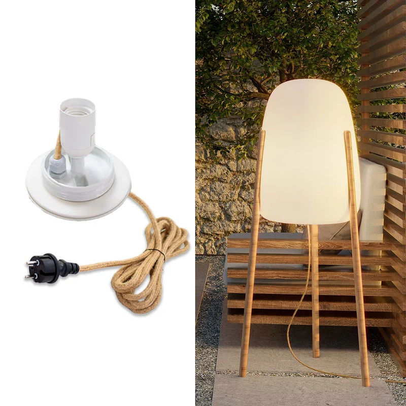 MODULE ÉLECTRIQUE "AMPOULE CÂBLE" AVEC CÂBLE JUTE