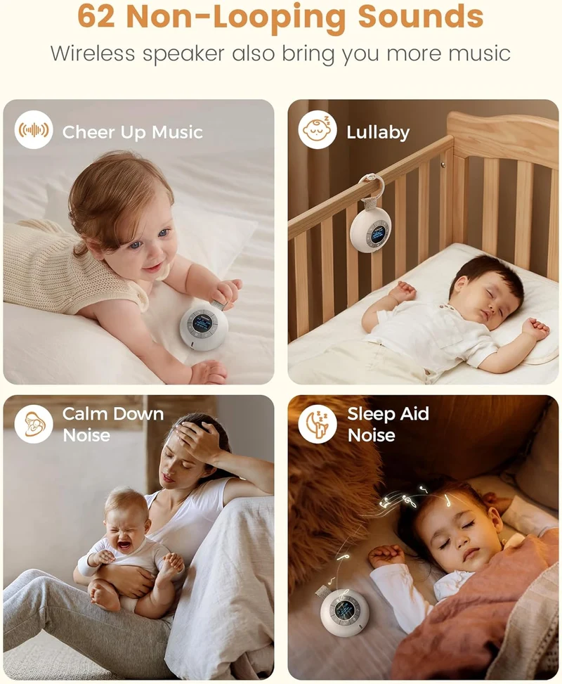 Glocusent On-The-Go White Noise Speaker with Lighting Dock U.S. Only