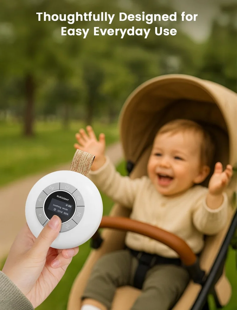 Glocusent On-The-Go White Noise Speaker with Lighting Dock U.S. Only