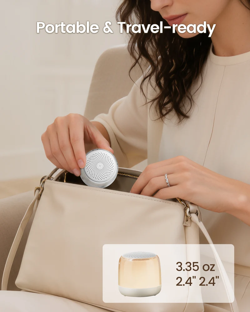 Glocusent Mini Sound Machine N18 for Better Sleep Lighting+