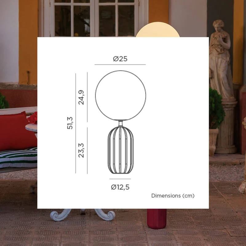 LAMPE DE TABLE PORTABLE MONICA 50