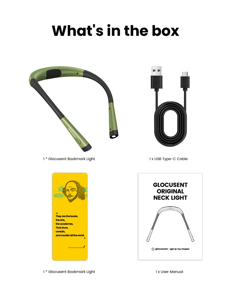 Glocusent Original LED Neck Reading Light