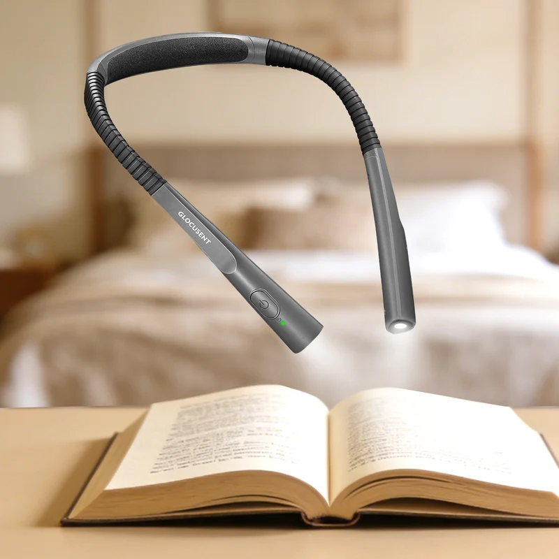 Glocusent Upgraded Rechargeable LED Neck Reading Light