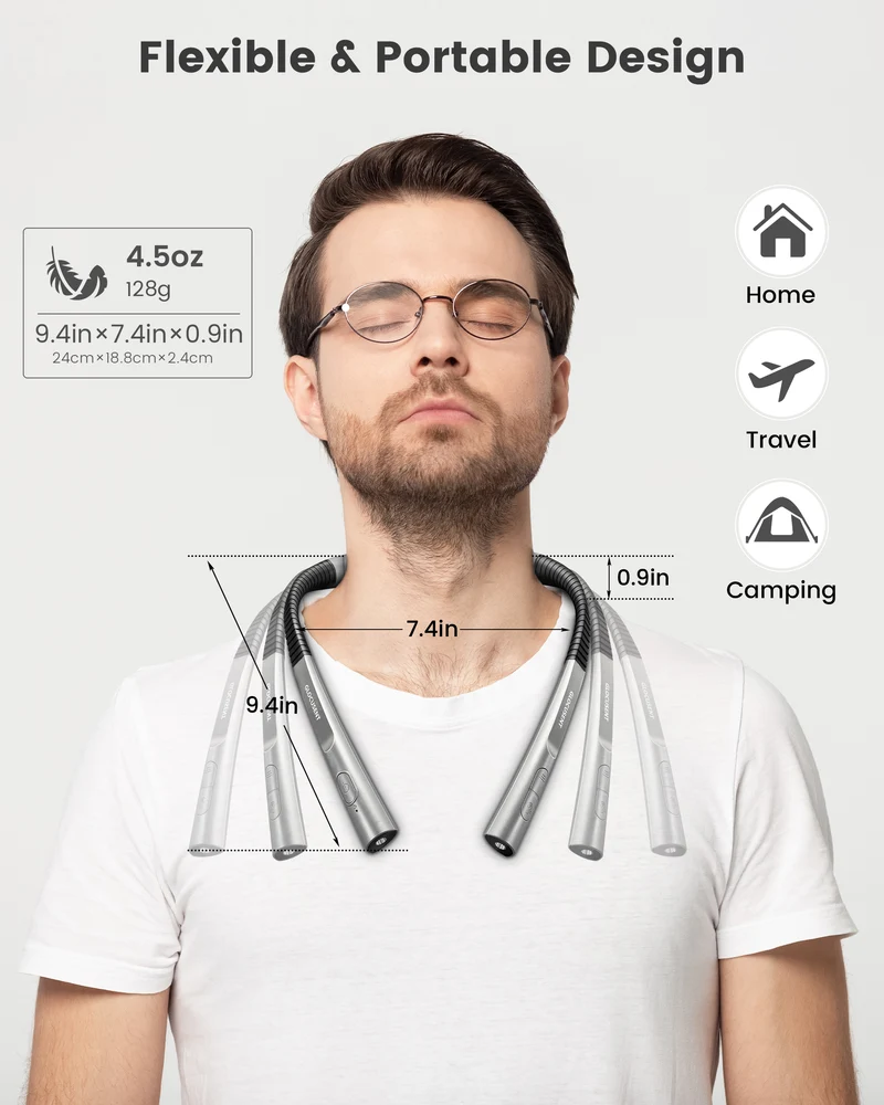 Glocusent Upgraded Rechargeable LED Neck Reading Light
