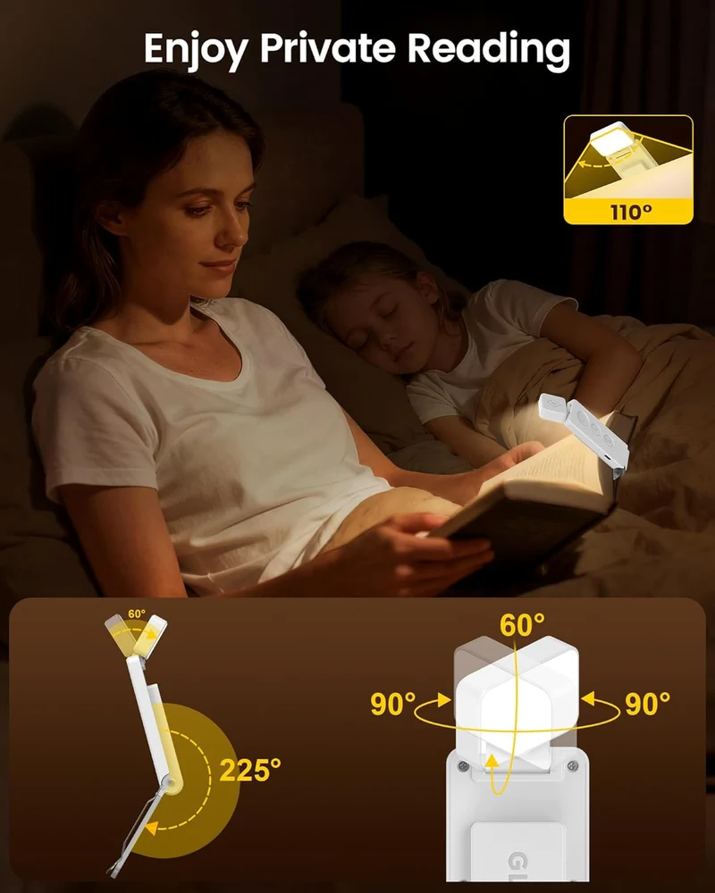 Glocusent Max Bookmark Style Reading Light USB-C Rechargeable
