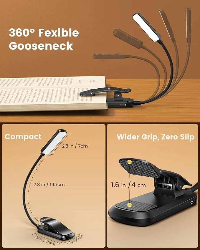 Glocusent 13 LEDs Plus Clip on Reading Light