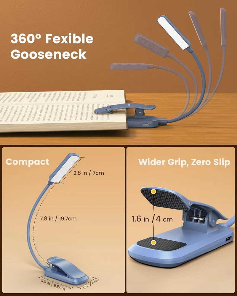 Glocusent 13 LEDs Plus Clip on Reading Light