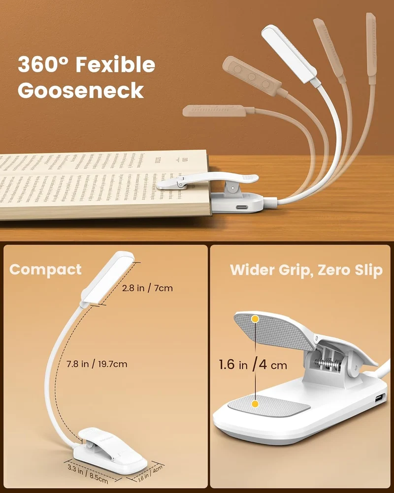 Glocusent 13 LEDs Plus Clip on Reading Light