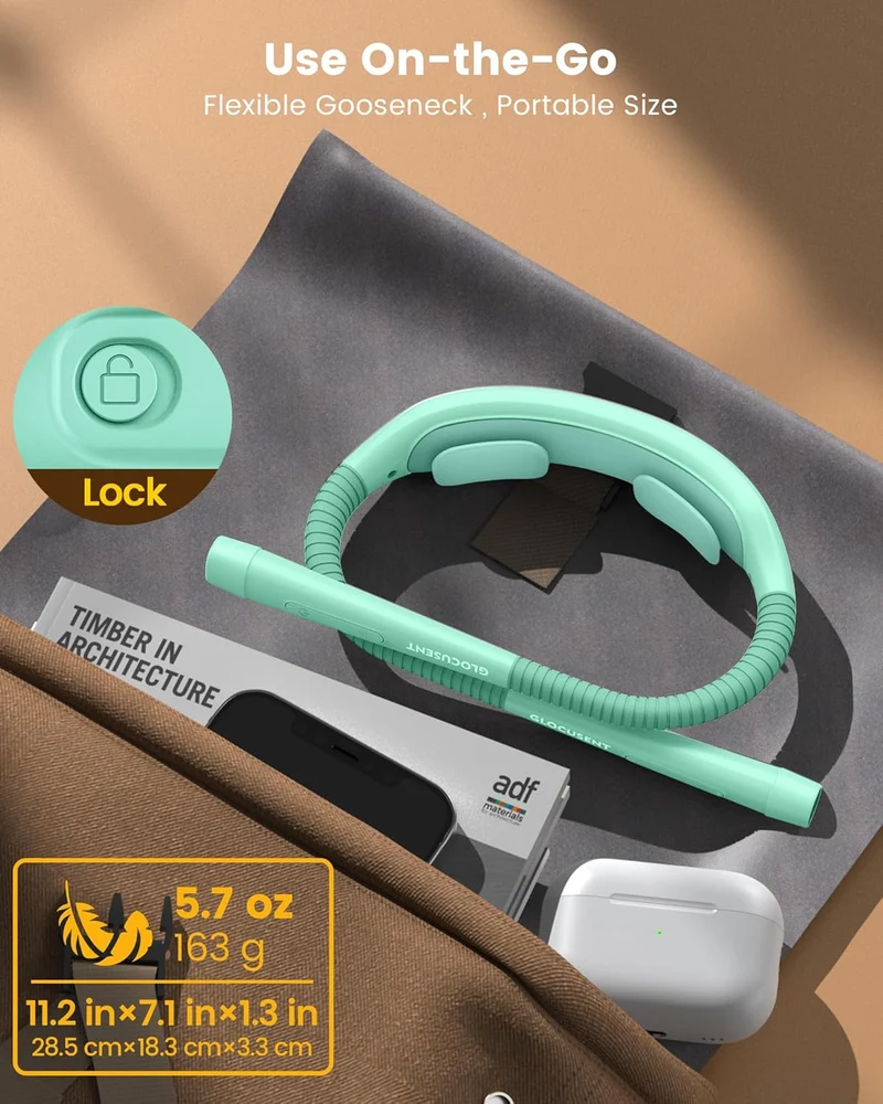 Glocusent Ergonomic LED Reading Neck Light