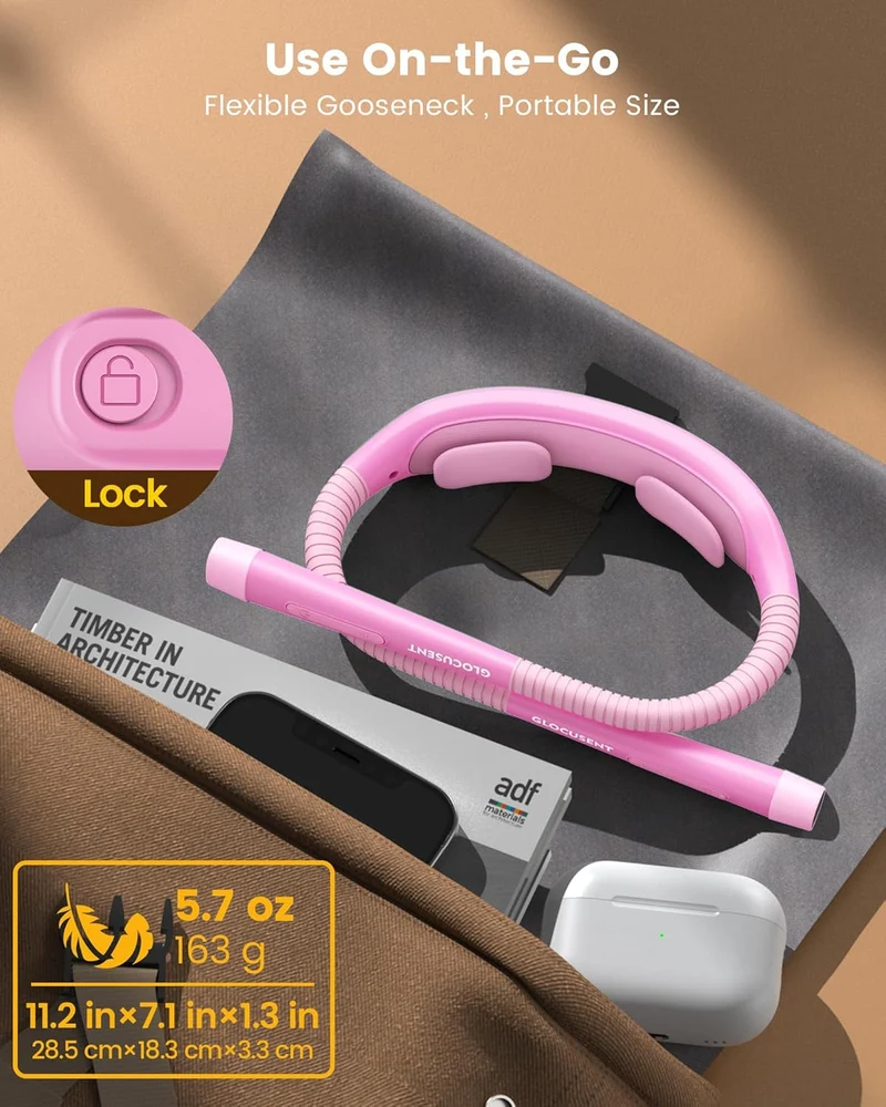 Glocusent Ergonomic LED Reading Neck Light