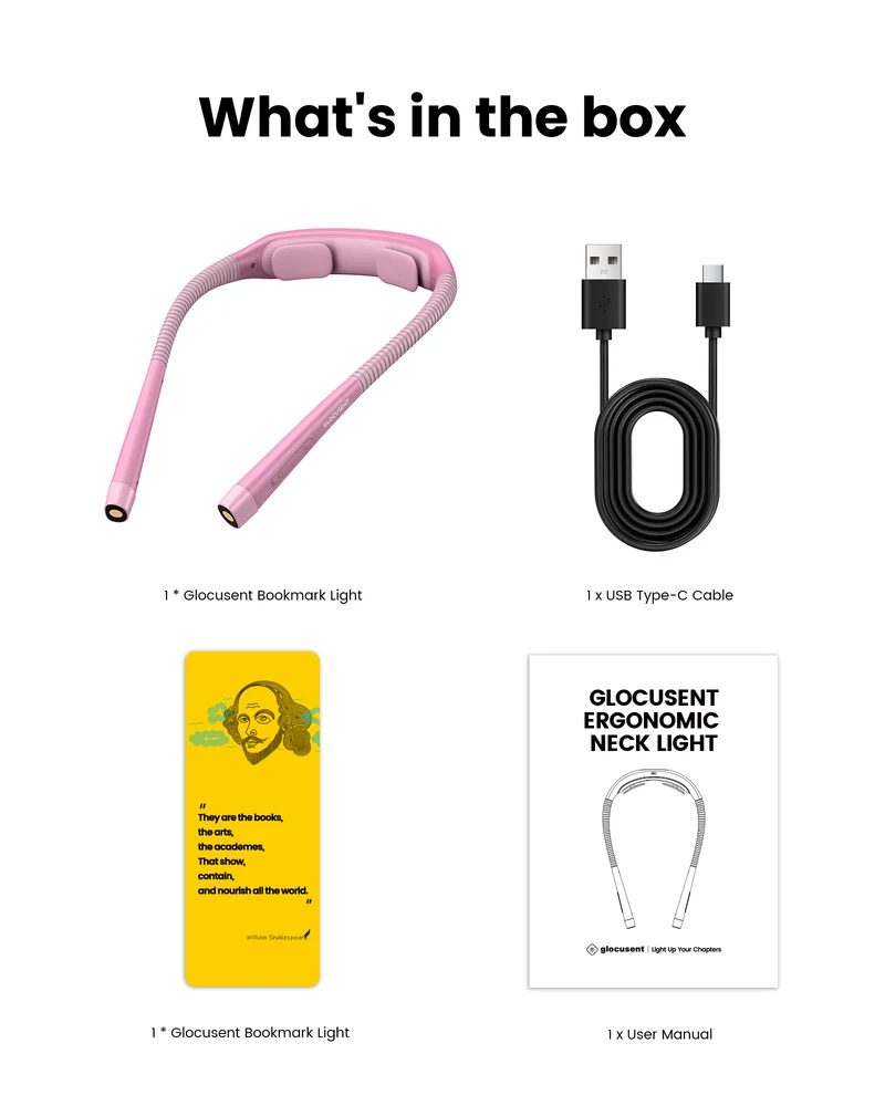 Glocusent Ergonomic LED Reading Neck Light