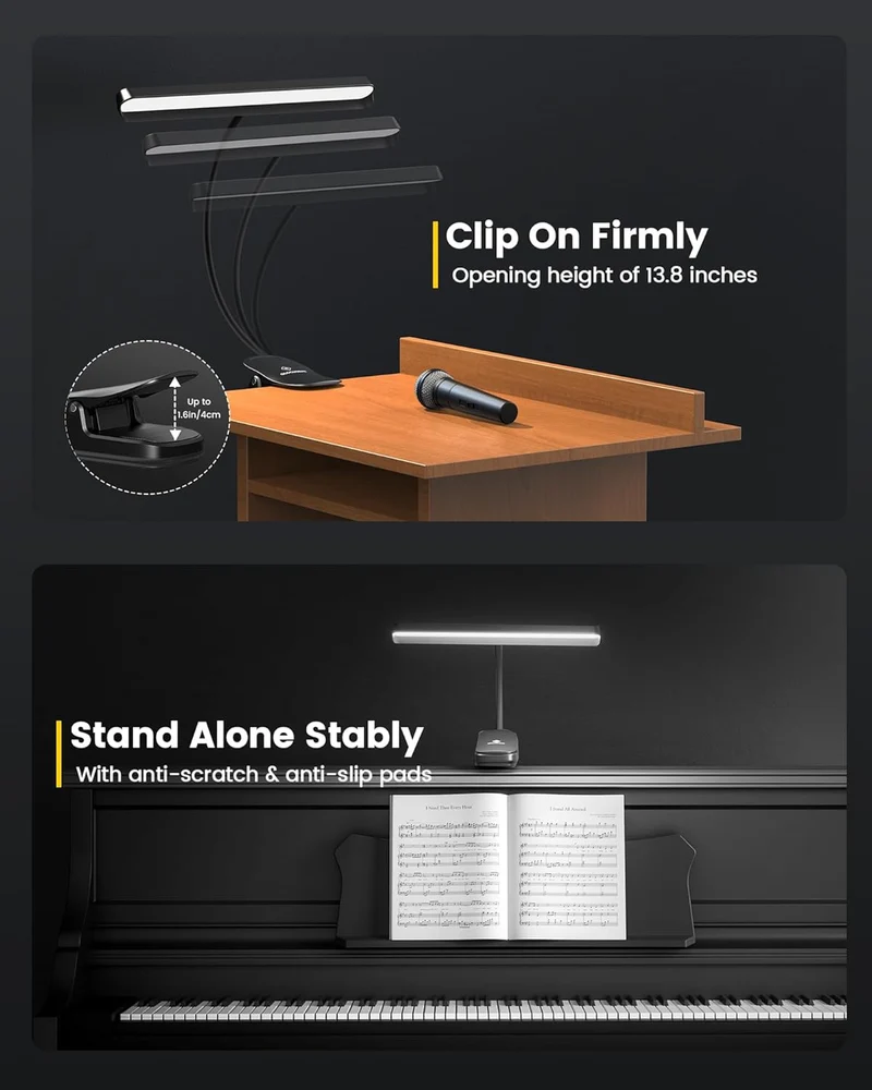 Glocusent 81 LED Super Bright & Eye Caring Music Stand Light