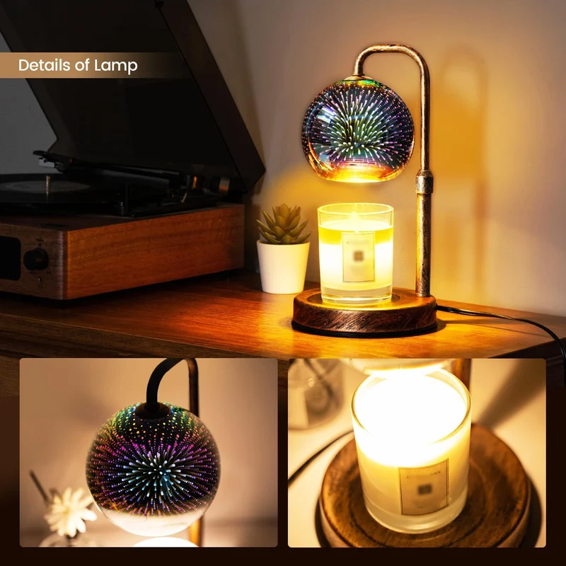 Glocusent Magic Castle Candle Warmer Lamp 3D Glass Blooming U.S. Only